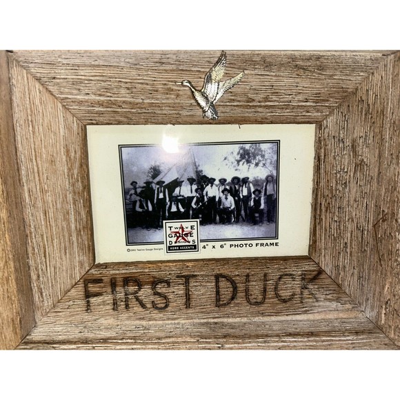 Twelve Gauge Designs Wooden Photo Frame 4x6 First Duck Engraved on Frame New - Picture 5 of 5